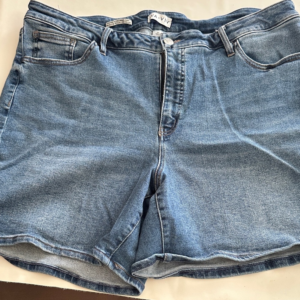 Ava & Viv Light Blue Denim Jean Shorts